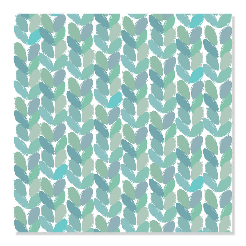 Panneau de papier peint adhésif Hecuba, L 4 po x l 24 po, Vert