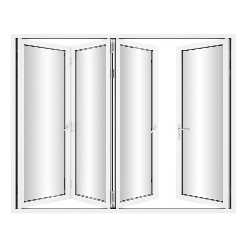 Porte de patio pliante en aluminium à 4 panneaux de 120 po de largeur KaMic VersaFold, L 120 po x H 96 po