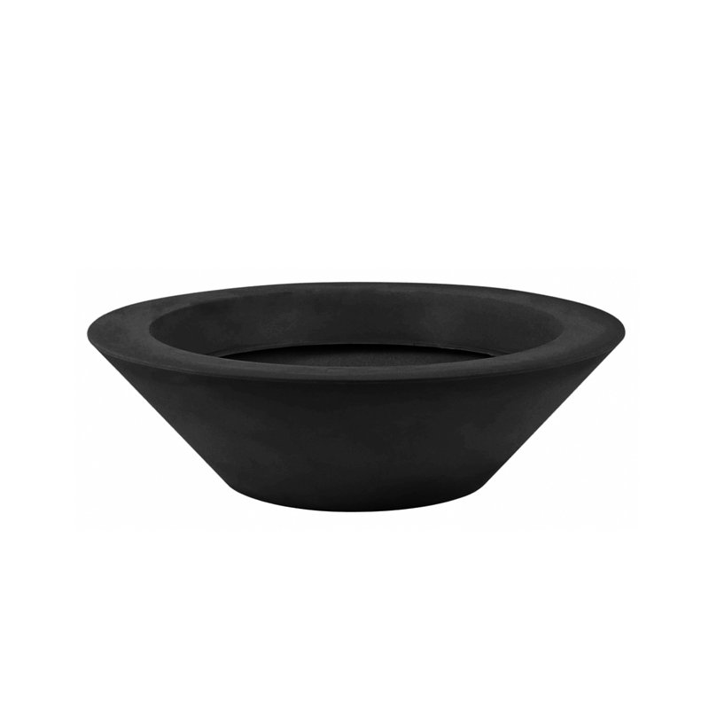 Centro Pot Planter, Black, 9.5" H x 31.5" W x 31.5" D