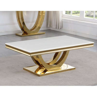 Zahmira Marble Top Coffee Table