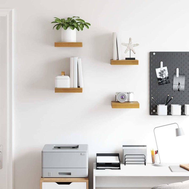 Floating Shelf, Beige, 4cm H x 23cm W x 23.5cm D
