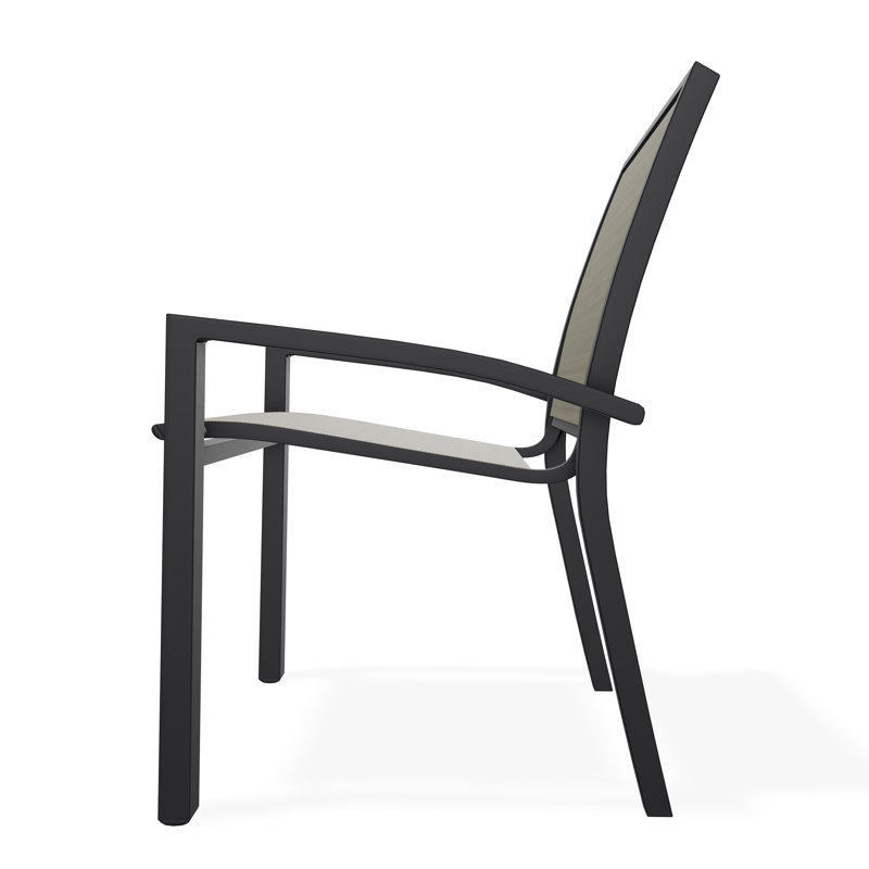 Kendall Outdoor Dining Chair, Black, Elevation Stone