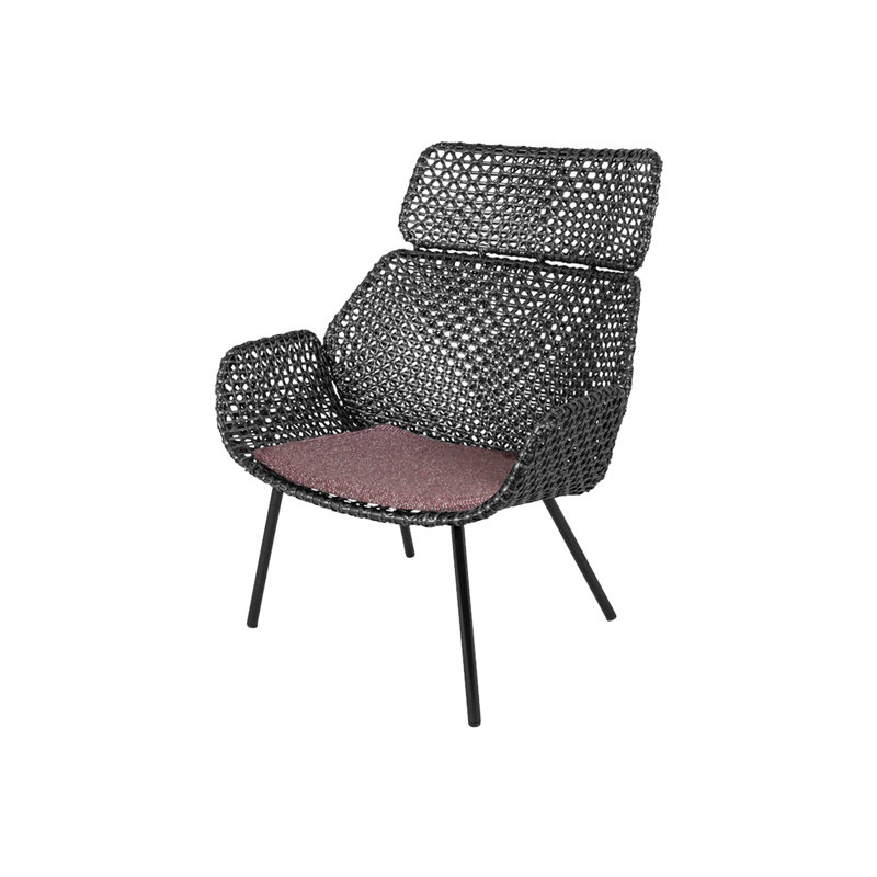 Vibe Highback Armchair, Saddle Brown