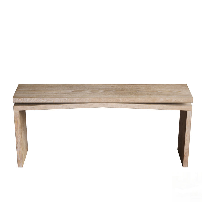 Console rustique en bois massif, canapé-lit d'entrée de style campagnard long pour le salon, le couloir et le canapé derrière un appartement