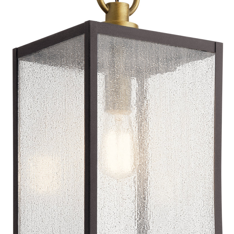 Luminaire suspendu d'extérieur brun à 1 ampoule Fincastle H 17,25 po