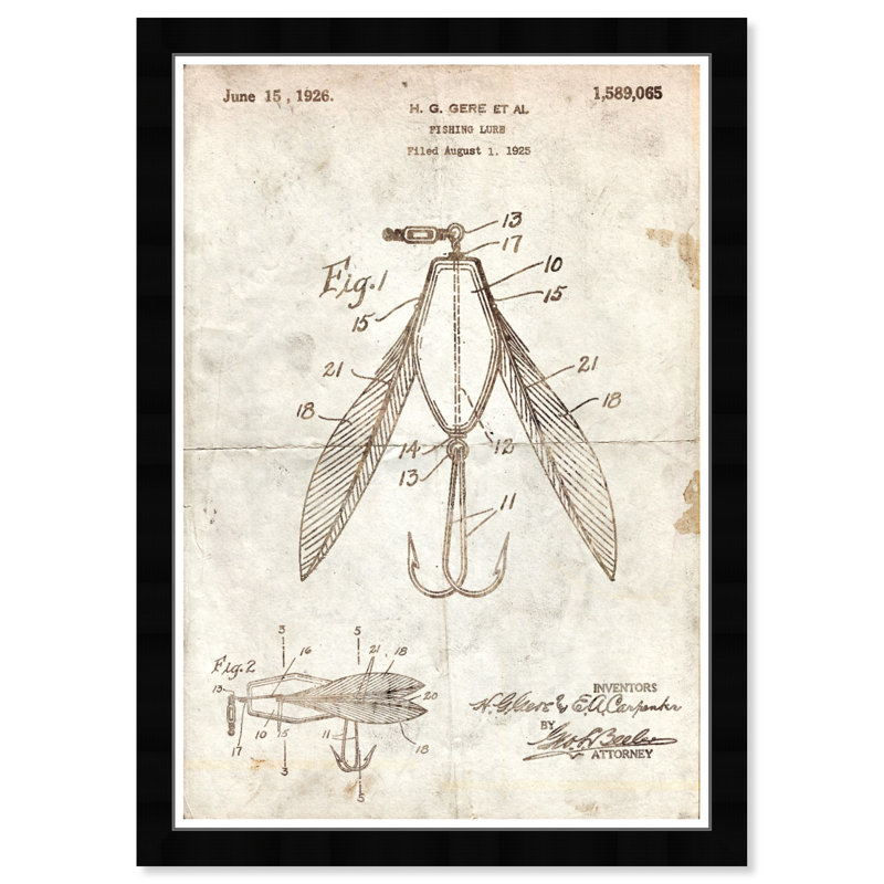 " Fishing Lure 1925 Parchment "