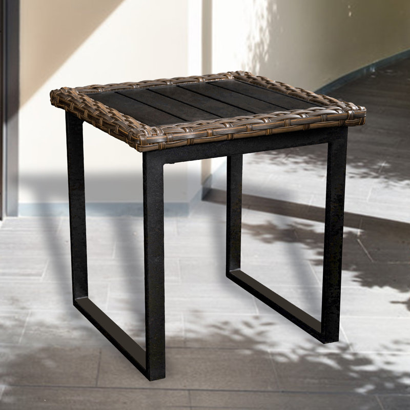 Moby Square Metal Outdoor Side Table , 22'' in. W 22'' in. D
