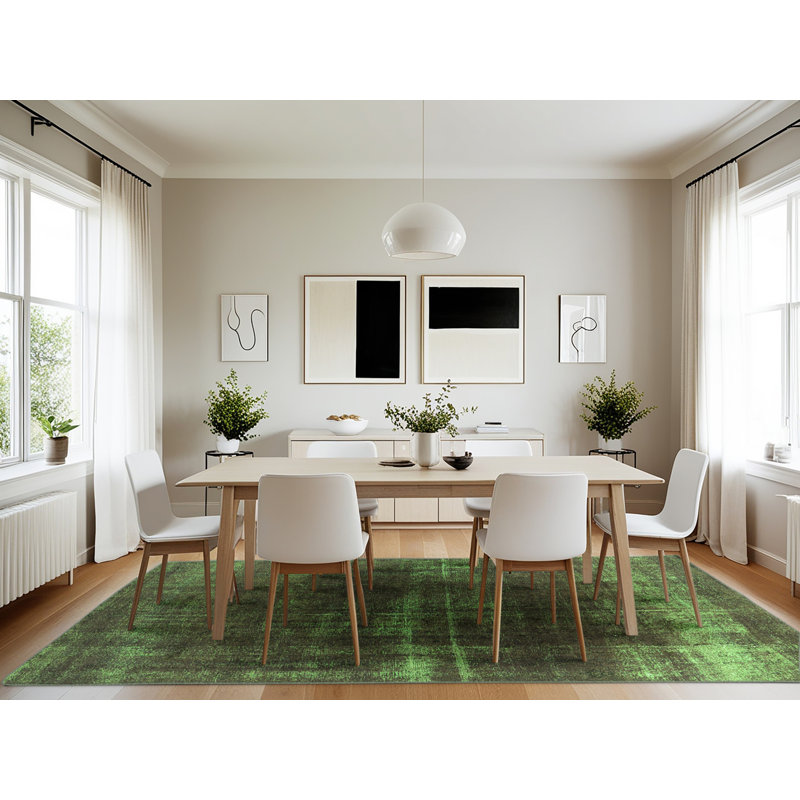 Barty Washable Abstract Indoor Rug, Rectangle 7' x 10'