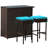 Cahmari 2 - Person Patio Dining Set with Rectangular Table , Cushions Included-1983481623