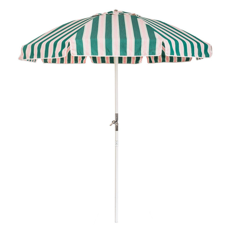 Le parapluie The Club, Rose, vert, blanc / rayé
