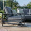 Hafza 2 Seat Aluminium Sofa Set - with Square Fire Pit Table - White-111830537-111830536