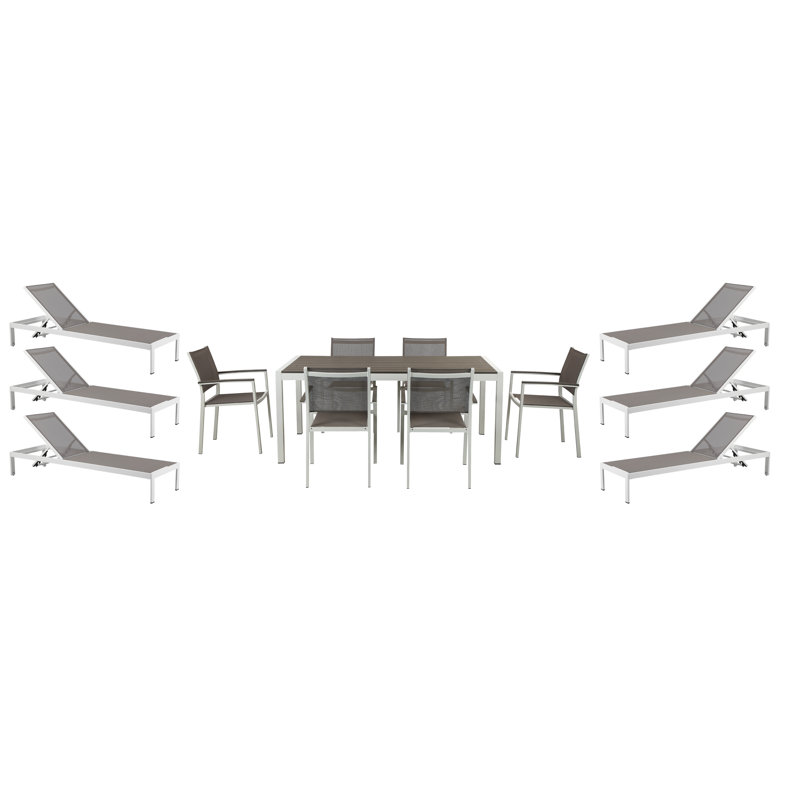 Aynura 13 Piece Dining Set, Gray