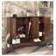 Armoire à chaussures en bois massif de style nordique à chevrons bruns-854995903