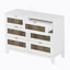 Commode horizontale en bois manufacturé à 6 tiroirs