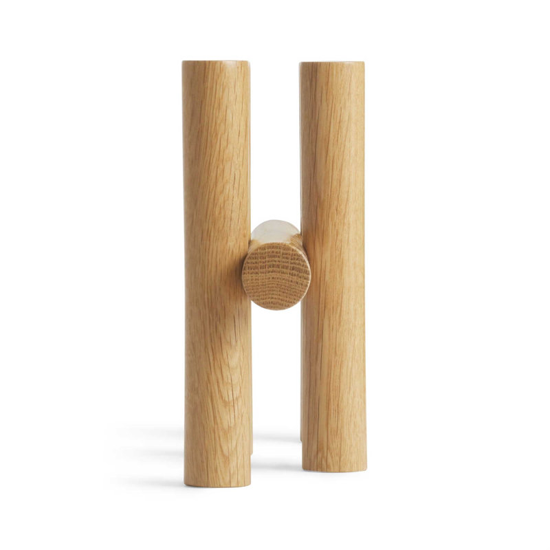 Tally Candelabra, White Oak