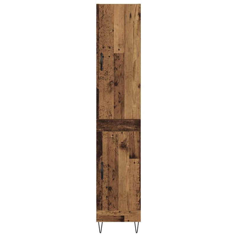  Highboard Old Wood 69.5 X 34 X 180 Cm Engineered Wood, Old Wood