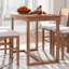 Ensemble de table de salle à manger à hauteur de comptoir 5 pièces Farmhouse avec 1 table rectangulaire et 4 chaises pour petits espaces, brun