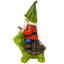 Gnome solaire 9 po en résine sur grenouille