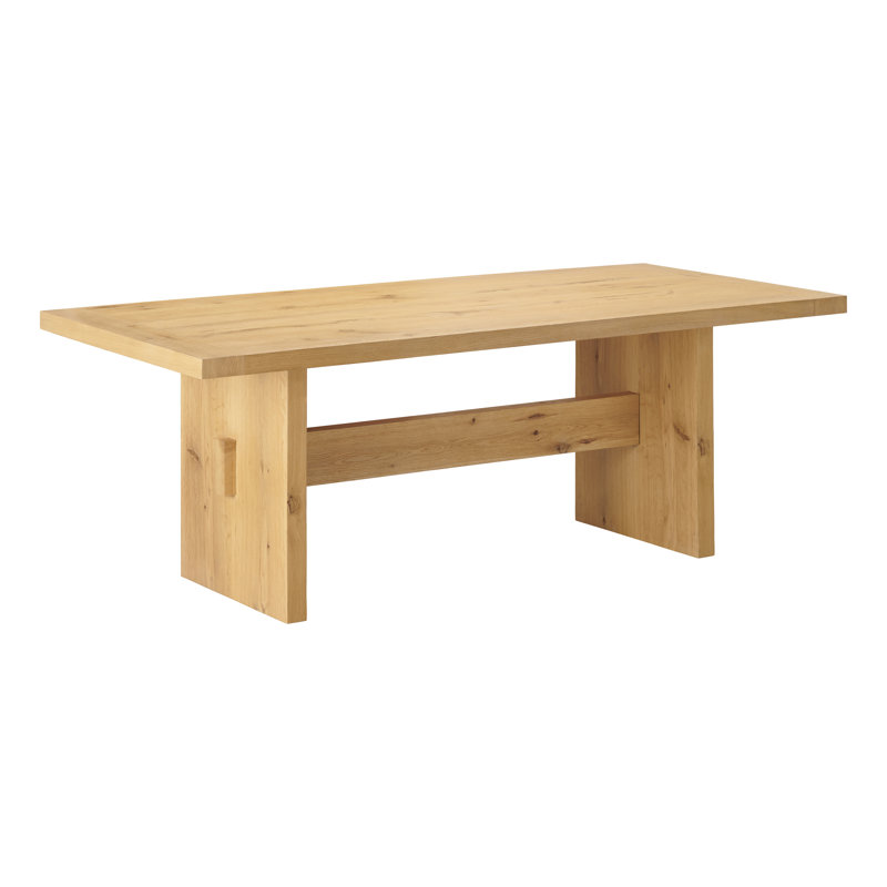 85 in. Rectangle Tan Dining Table