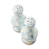 Sky Check Large Salt & Pepper Shakers