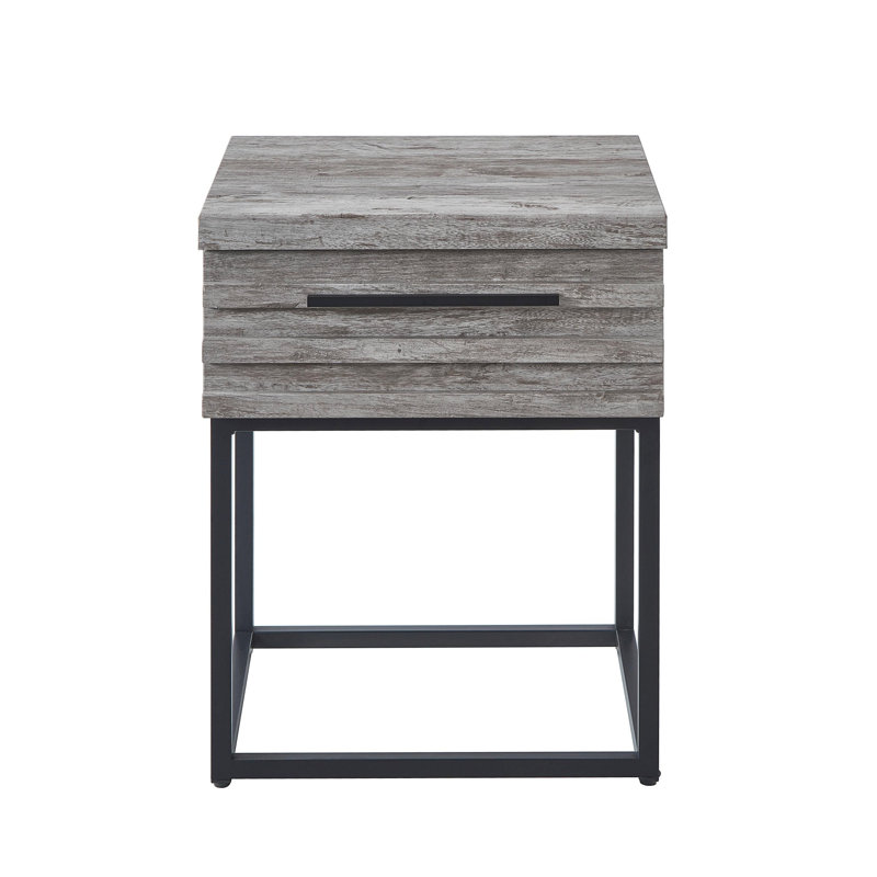 Storage End Table, Gray