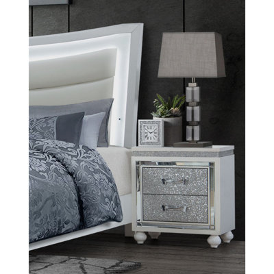 Table de chevet blanche Maloise