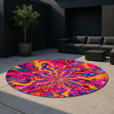 Tapis intérieur et extérieur Fractal Flow