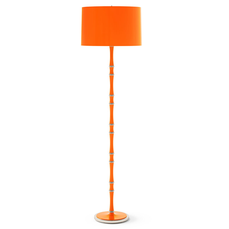 Kane 64.50'' Traditional Floor Lamp/, Pumpkin/Orange