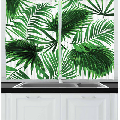 Floral Pointed Kitchen Curtain