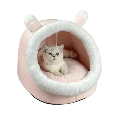 Lit pour chat pour chats d'intérieur, meubles pour maison de chat doux et lavables pour la grotte de la tente de chaton, lits mignons pour animal de compagnie pour le chiot de chaton convenant à environ 10 livres