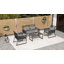 Estellar 4 Pieces Rattan Garden Furniture Set Metal Frame-813941081-813941084