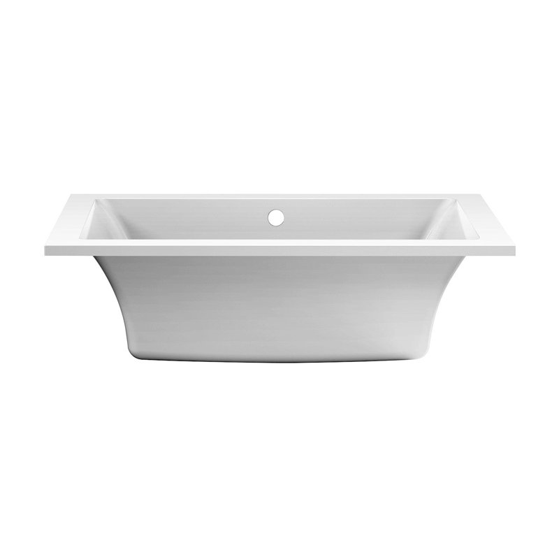Glossy White Acrylic Drop-In Tub with Jets