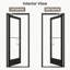 36 po X 84 po Porte commerciale en aluminium noir droite / extérieure-123553623-123553620