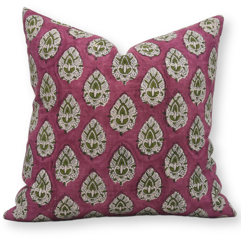 Housse de coussin Block Print, H 14 po x l 14 po