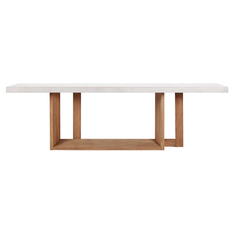 Table de salle à manger Lucca, Blanc Ivoire