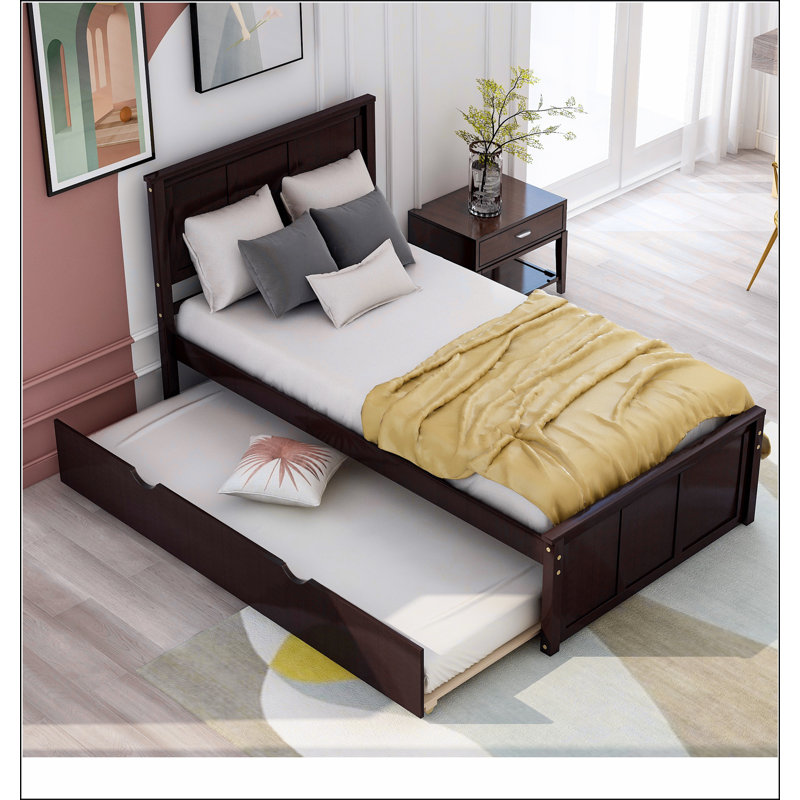 Platform Bed with  Trundle, Espresso