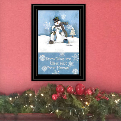 Trendy Snowman Framed Wall Art for Living Room, Home Wall Décor by Diane Kater