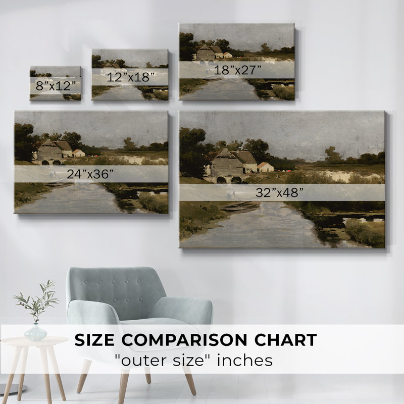 "Vintage Landscape - CMXLVII", reproduction d'art sur toile, H 13 po x l 19 po