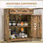 Armoires | Buffet Modern Modern | Comptoir en bois massif | 2 tiroirs | Tablette de rangement réglable | Rangement de cuisine | Bois d'ingénierie | Brun clair brun clair