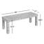 Crispin Wood & Bone Inlay 48"W Bench