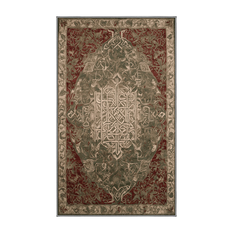 Tapis brun soyeux et moelleux, Rectangle 7 pi x 9 pi