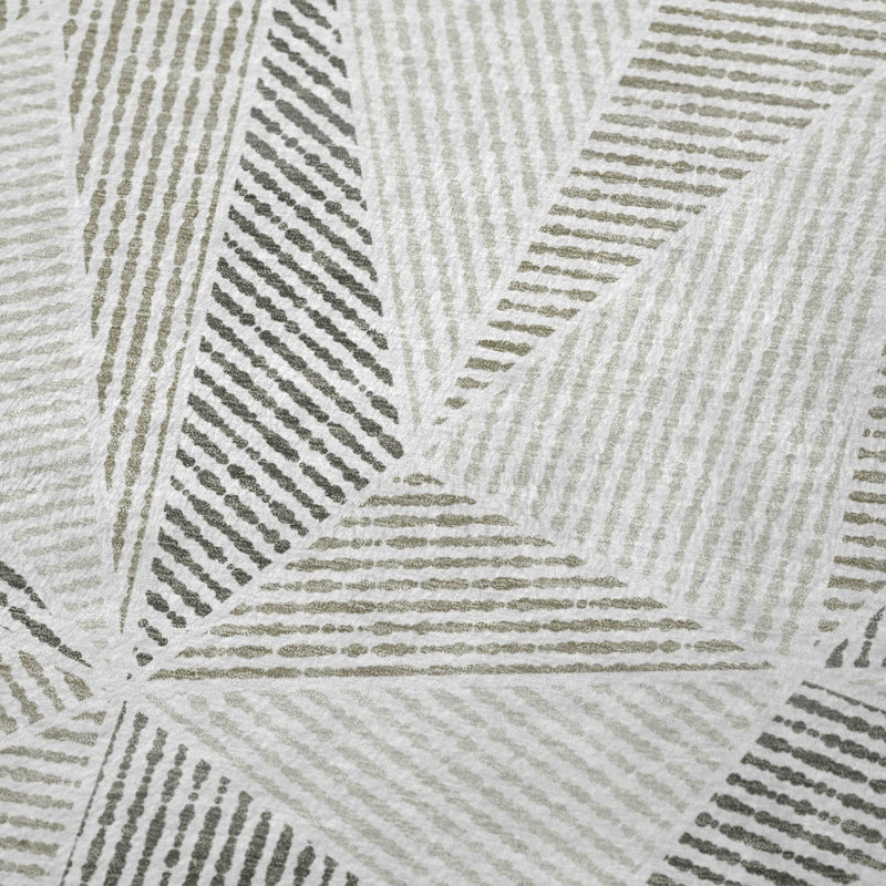 Jeté géométrique Addison Sherpa ASB618, Taupe