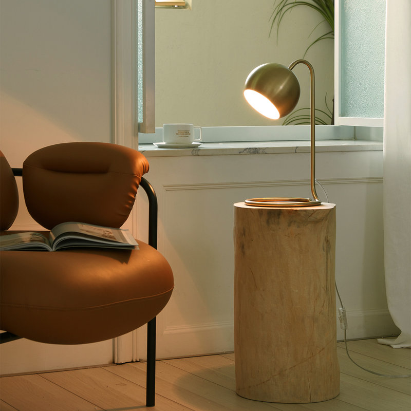 Delonte Metal Desk Lamp Lamp, Matte Brass