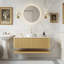 Meuble-lavabo mural 48 po avec lavabo, tiroirs et tablette ouverte 48 po