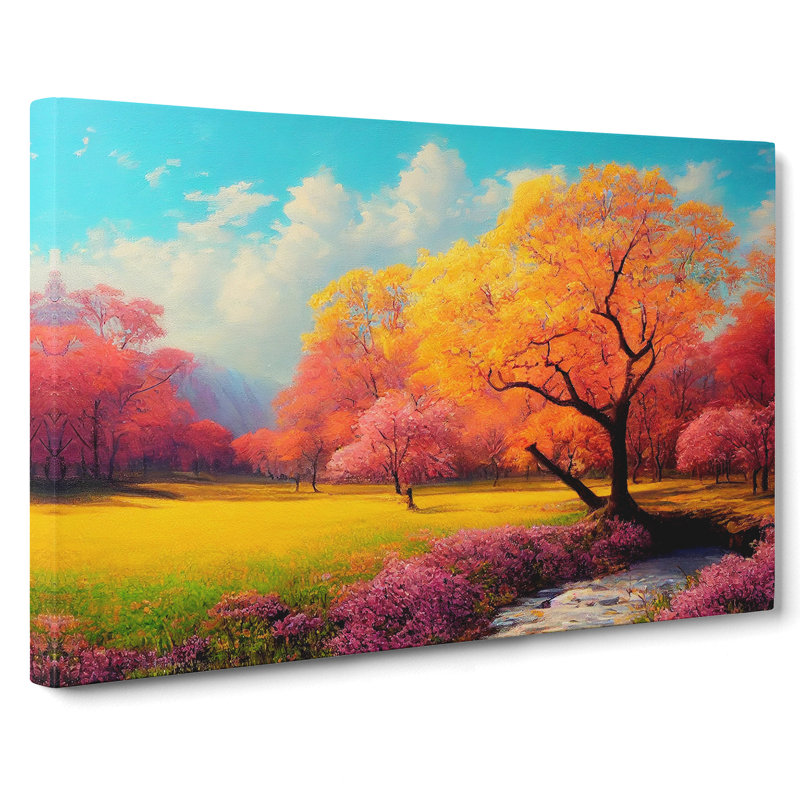 Spring Forest Landscape Vol.1 - Wrapped Canvas Painting, 40cm H x 60cm W x 3cm D