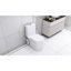 Toilette avec technologie avancée de 600 W: double chasse, siège confortable de 17,25 po, fermeture en douceur, 3 entrées d'eau, sous-sol blanc moderne comprenant: