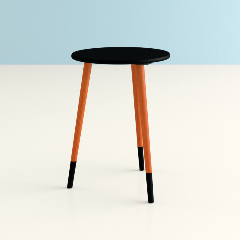 Danka End Table, Black/Walnut