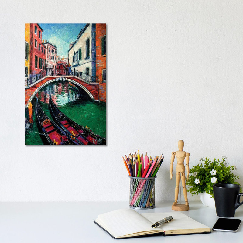 Venice Romance 1 Piece Wrapped Canvas Painting, 20.32 cm H x 30.48 cm W