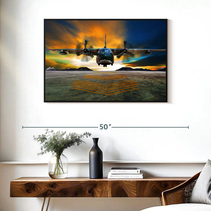 Mehar Air Force Aircraft, 25" H x 37" W