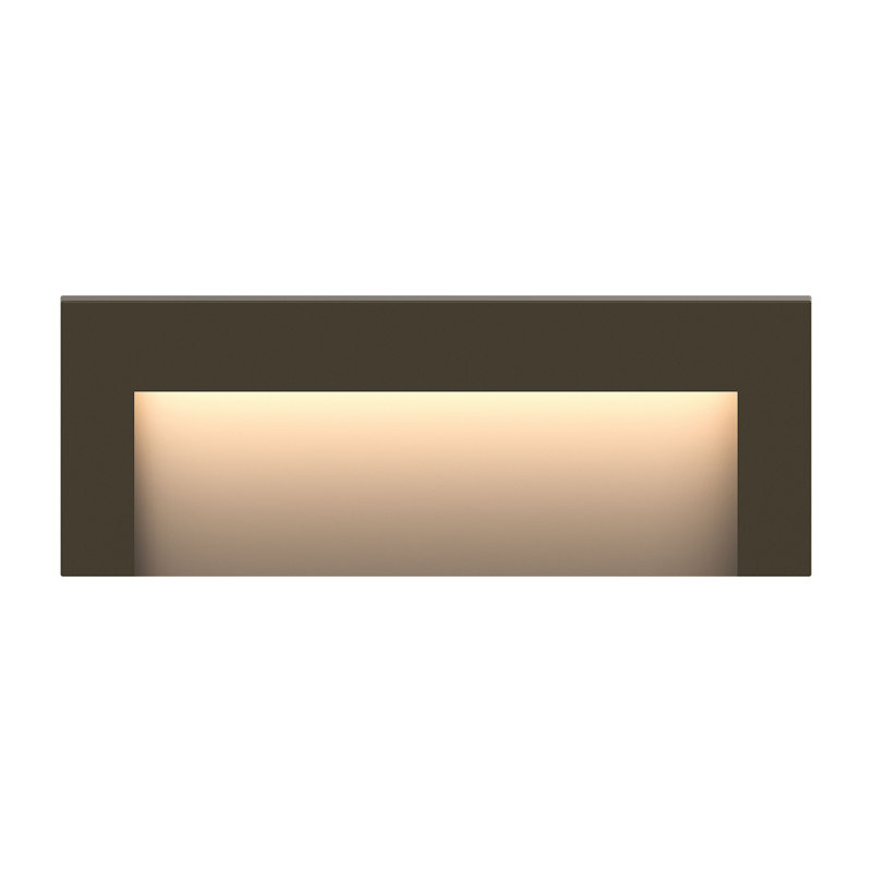 Applique murale d'extérieur horizontale intégrée à DEL Taper 12V, Bronze, H 3 po x l 8 po x P 1,25 po